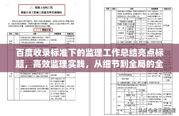 百度收录标准下的监理工作总结亮点标题,高效监理实践,从细节到全局的全方位总结。
