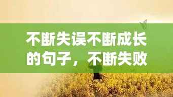不断失误不断成长的句子,不断失败后成功的名言